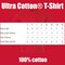 Gildan Men's Ultra Cotton Short Sleeve T-Shirt, Adult Crewneck Blank Tee for DIY Printing, Red, S–5XL